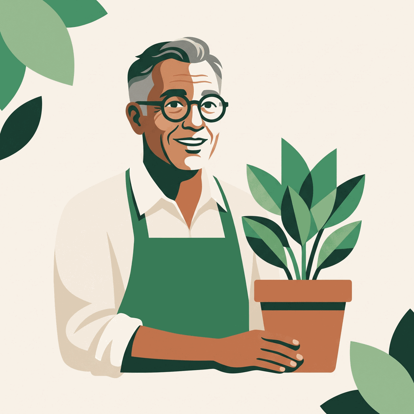 Мистер Чойс, ботаник-наставник — маскот приложения plantsChoise